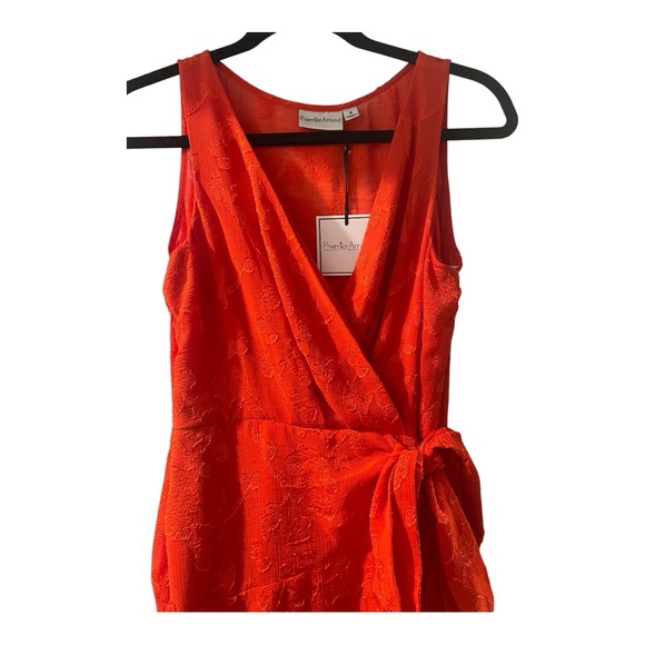 Premier Amour Vibrant Red Asymmetrical Ruffled Sundress - Picture 3 of 8